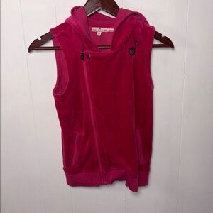 Juicy Couture Fuchsia Sleeveless Hoodie